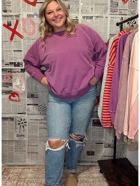 Purple Crewneck Sweatshirt